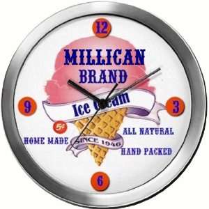  MILLICAN 14 Inch Ice Cream Metal Clock Quartz Movement 