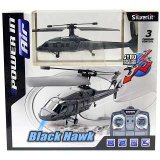 Silverlit Black Hawk Deluxe 3CH Radio Remote Control RC helicopter 