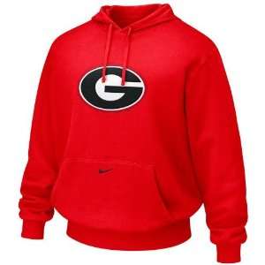  Nike Georgia Bulldogs Red Tackle Twill Logo Hoody 