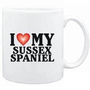    Mug White  I LOVE Sussex Spaniel  Dogs