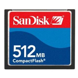 SanDisk 512 MB CompactFlash Card, SDCFB 512 A10 (Retail Package)