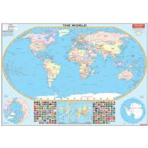  Universal Map 762538384 World Wall Map Small Railed 