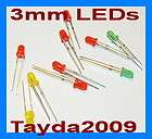 75pcs (25pcs each color) LED 3mm Red Green Yellow