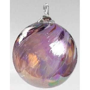  Glass Eye Studio Ornament Classic Pink Feather Chip 