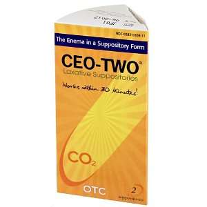  CEO TWO Laxative Suppositories   2 count Health 