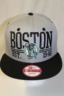 BOSTON CELTICS NBA NEW ERA 9FIFTY SNAPBACK HAT CAP ESTABLISHED P6 GRAY 