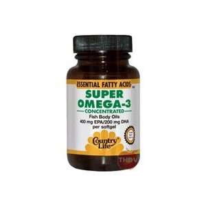 Country Life   Super Omega 3 Concentrated Fish Oil 400mg EPA/200mg DHA 