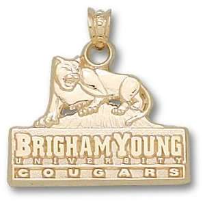  BYU 5/8in Logo Pendant 10kt Yellow Gold Jewelry