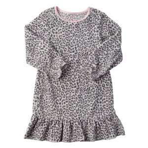 Carters Girls Cheetah Long Sleeve Microfleece Nightgown (Medium, size 