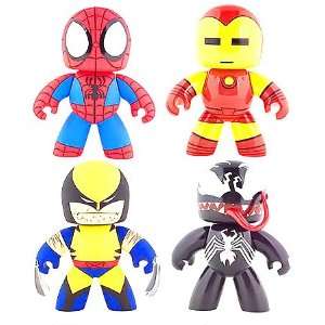  Marvel Mighty Muggs Series 1 Set of 4 Figures (Spider Man 