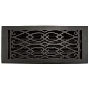  Cast Iron Floor Register with Louvers   6 x 14 (7 1/8 x 