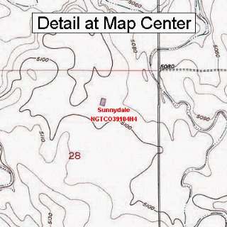  USGS Topographic Quadrangle Map   Sunnydale, Colorado 