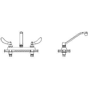   26C3124 26T Two Handle 8 Cast Deck Mount Faucet