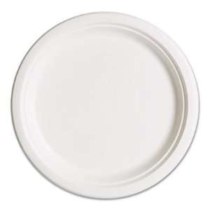  Compostable Sugarcane Dinnerware, 10 Plate, Natural White 