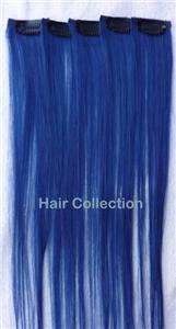 Bule  18long Human Hair Clip on in Extensions(5pcs)  