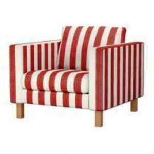 New IKEA KARLSTAD Rannebo Red/White Stripe Chair Cover  