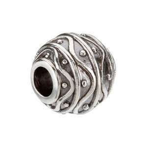  24813 Silver 12.25X11.50 Mm Kera Round Deco Bead Jewelry