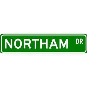 NORTHAM Street Sign ~ Personalized Family Lastname Sign 