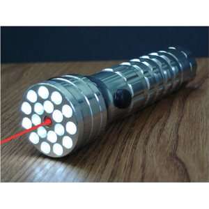 MULTI FUNCTION 18 LED ULTRA BRIGHT TORCH FLASHLIGHT with LASER POINTER 