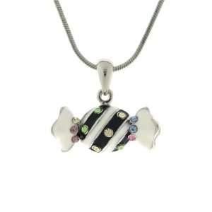  Delicious Candy with Cubic Zirconia Charm w/ Chain Necklace   22mm