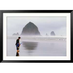 Cannon Beach and Haystack Rock, Oregon Coast, USA Collections Framed 