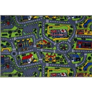  Driving Time City Street Area Rug 19x29