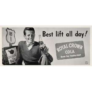  1950 Billboard Royal Crown Cola College Man Boy Livoti 
