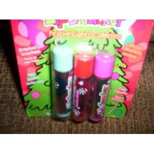  Lip Smackers Festive Lights Collection/Cupcake/Strawberry 