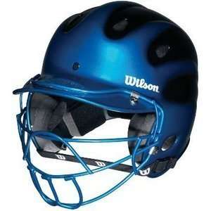  Wilson Metallic Slick Two Tone Batters Helmet w/Facemask 