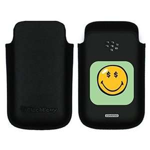  Smiley World Greedy on BlackBerry Leather Pocket Case  