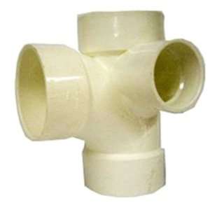 DWV PVC Sanitary Tee with 2 Right Inlet