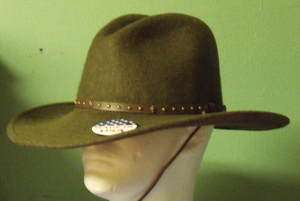 STETSON LONESOME TRAIL OLIVE MIX CRUSHABLE WOOL WESTERN HAT 