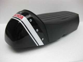 Honda SS50 SS50Z Cafe racer sport seat Black metal cowl  