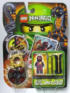 LEGO NINJAGO MASTERS of SPINJITZU 9572 NRG Cole MINIFIGURE Carded SET 