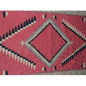   Rug Indian Pink Chain Stitched Wool Rug(4X6FT) Furniture & Decor
