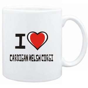  Mug White I love Cardigan Welsh Corgi  Dogs