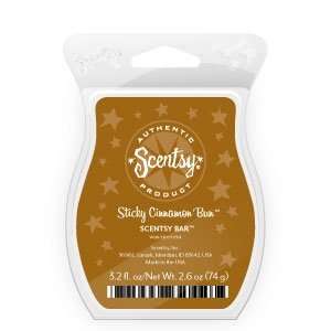  Sticky Cinnamon Bun Scentsy Bar, Wickless Candle Wax, 3.2 