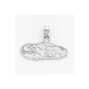   Silver NASCAR Tony Stewart Number 20 Car Pendant   JewelryWeb Jewelry