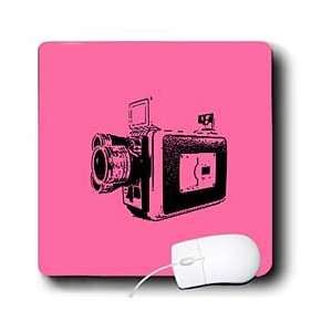   super 8 video camera on pink background   Mouse Pads Electronics