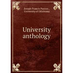   anthology University of Oklahoma Joseph Francis Paxton  Books