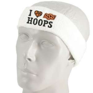   Oklahoma State Cowboys White I Love Hoops Sweatband