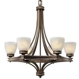   Taupe Sterne Transitional Six Light Chandelier from the Sterne Co