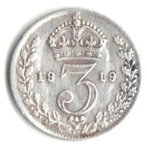   England U.K. Three Pence Coin KM#813   92.5% Silver 