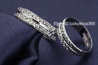 Newwholesale 10pcs S80 Silver double Starry Rings 8 11  