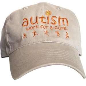  Autism Awareness Work for a Cure Khaki Cap Office 