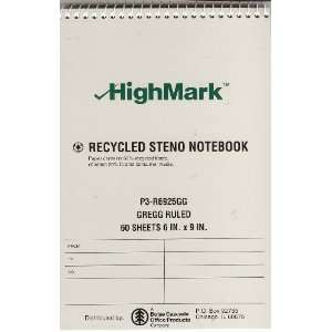  Steno Notebook Gregg Rules 60 sheets 6 x 9 (Recycled 