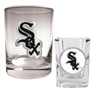 Chicago White Sox MLB Rocks Glass & Square Shot Glass Set   Primary 