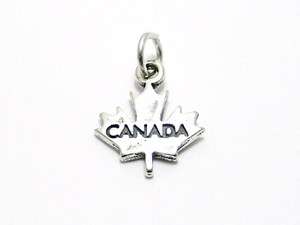 sterling silver CANADA MAPLE LEAF charm 332  
