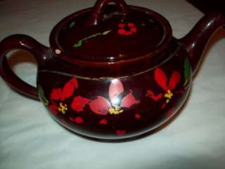 Teapot Royal Canadian Art Pottery Vintage Brown Large  