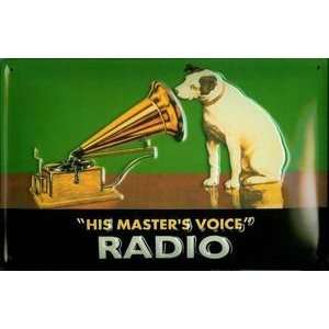  HMV His Masters Voice Radio embossed steel sign
